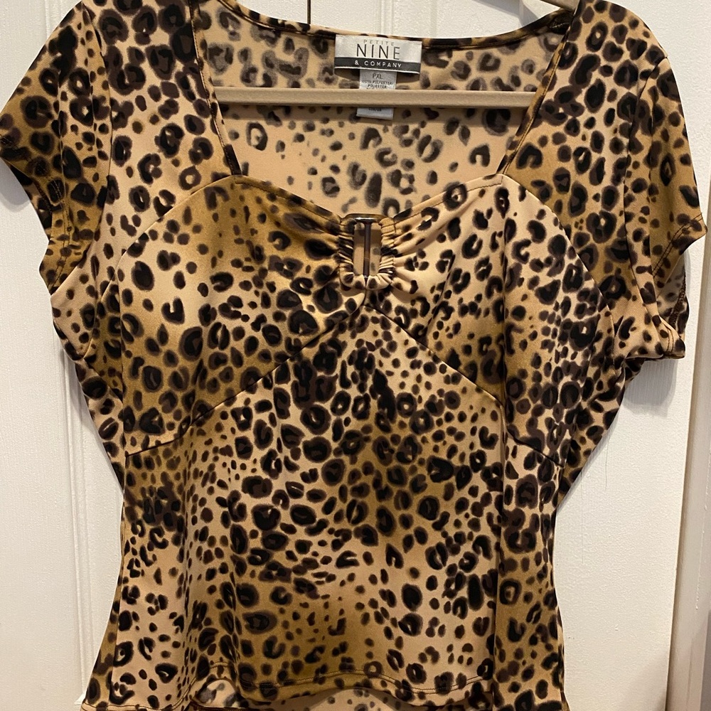 Nine & Company Cheetah Print Top